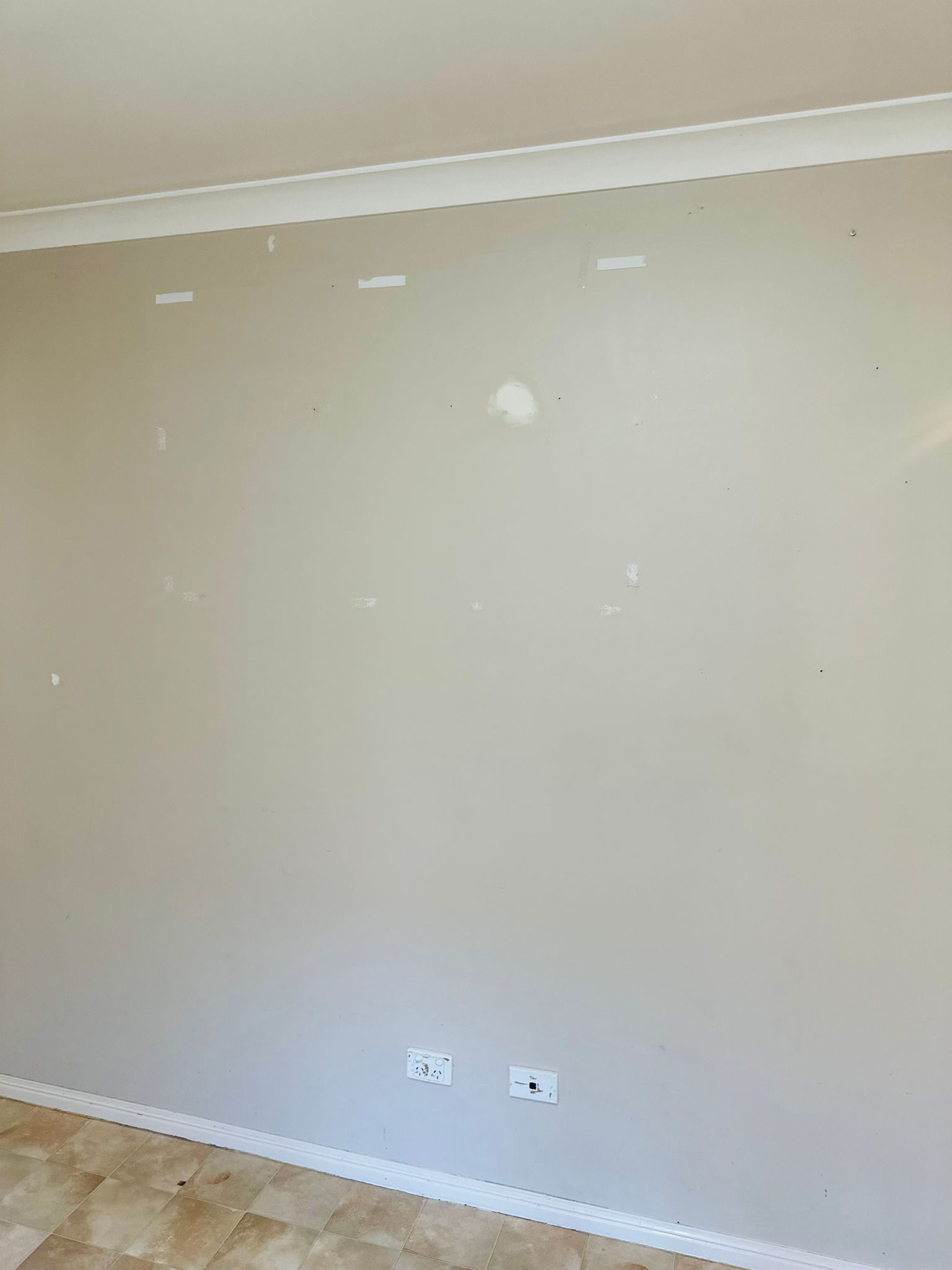 Before: bedroom walls and ceiling prior to repaint, Bald Hills