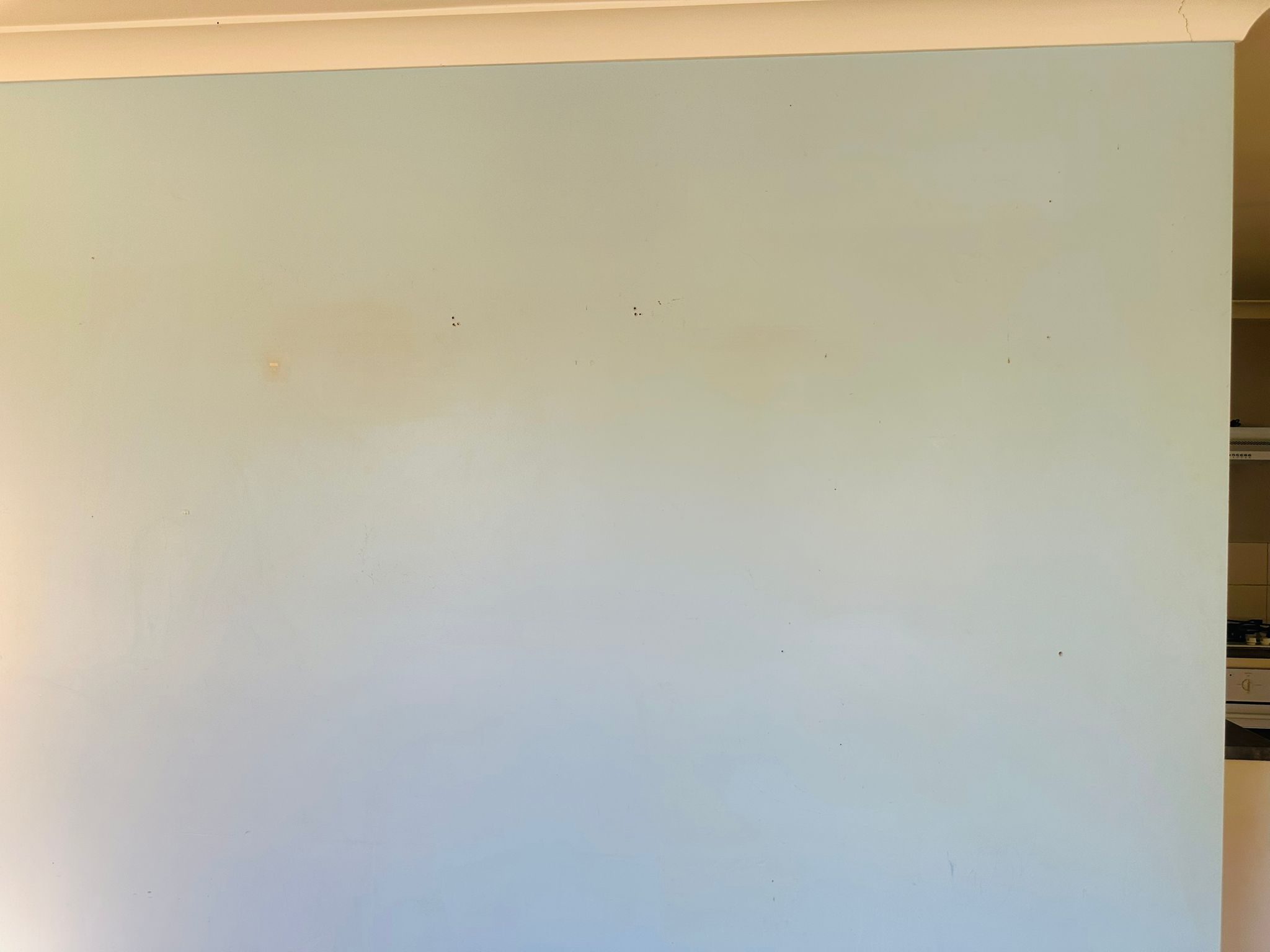 Before: living area walls prior to repaint, Bald Hills