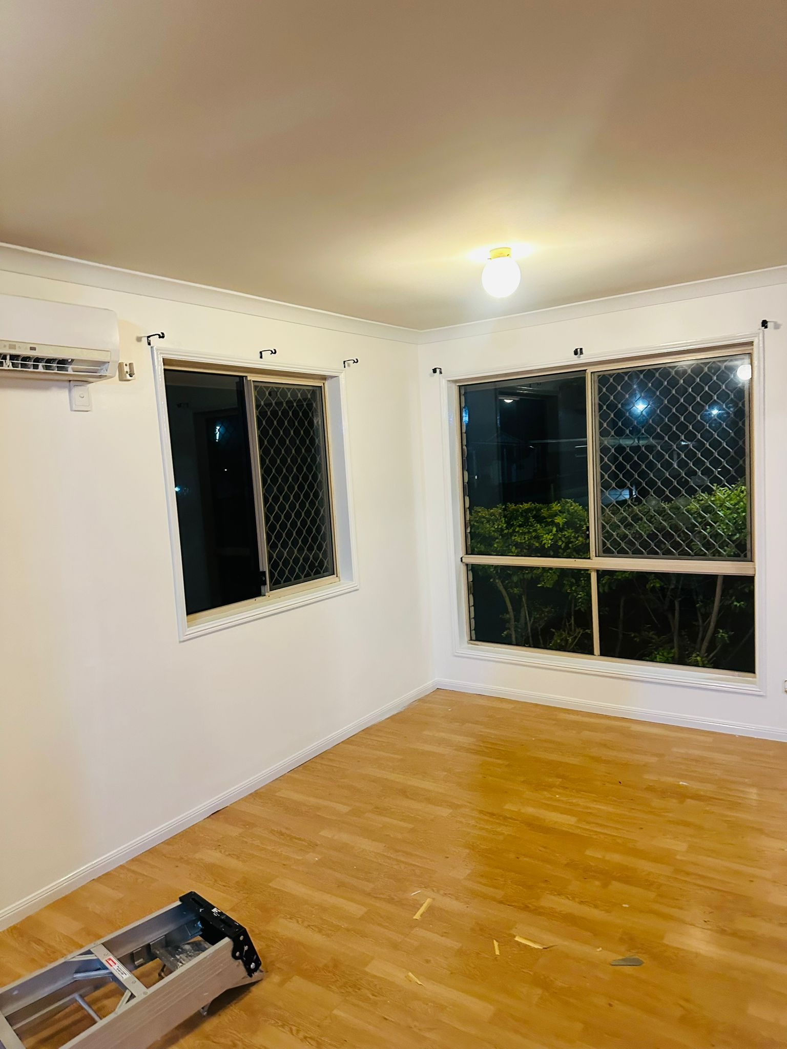 After: freshly painted hallway and room, Bald Hills