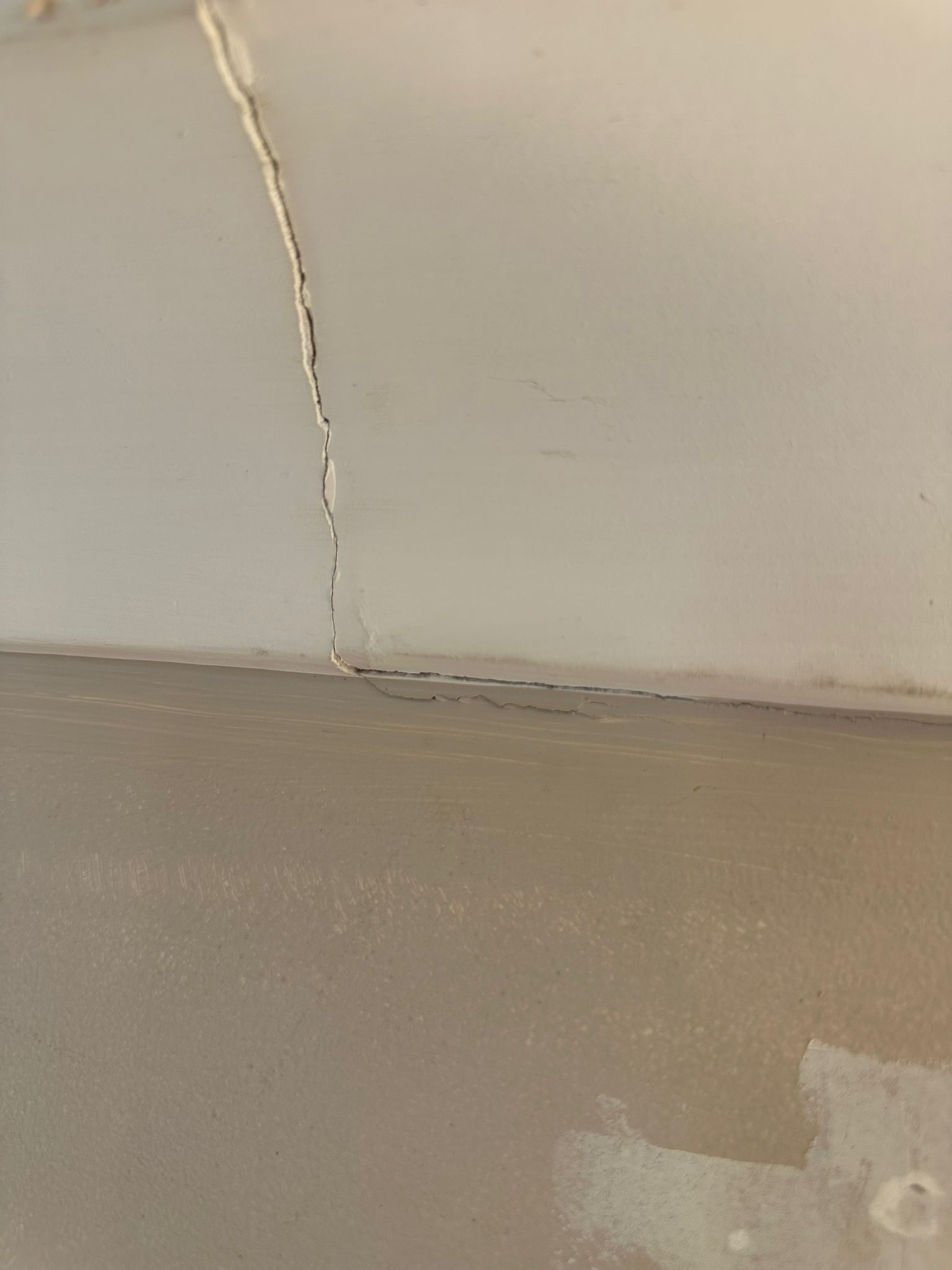 Before: hallway and room walls prior to repaint, Bald Hills